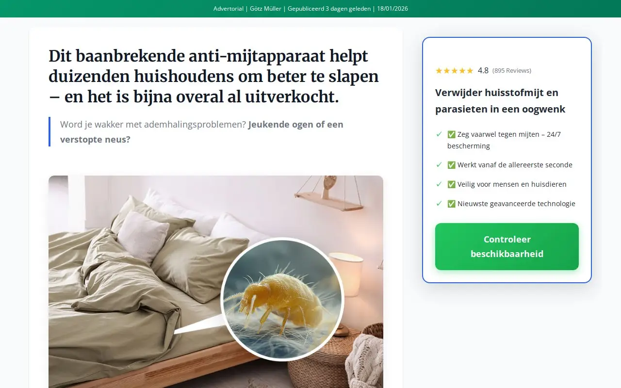 Landing page screenshot