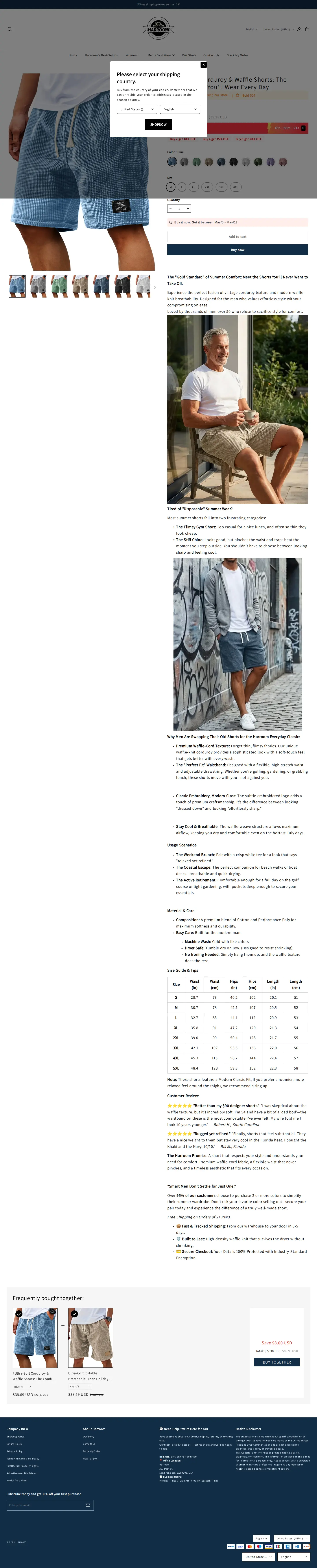 Landing page screenshot