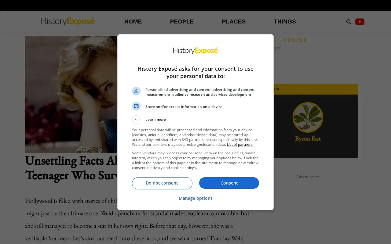 Landing page screenshot