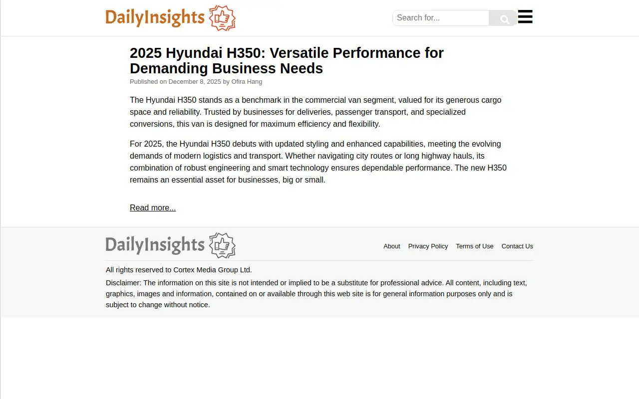 Landing page screenshot