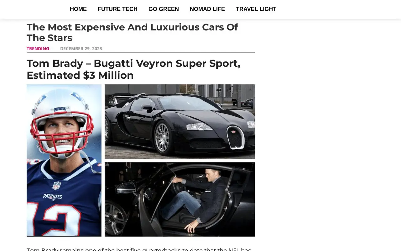 Landing page screenshot