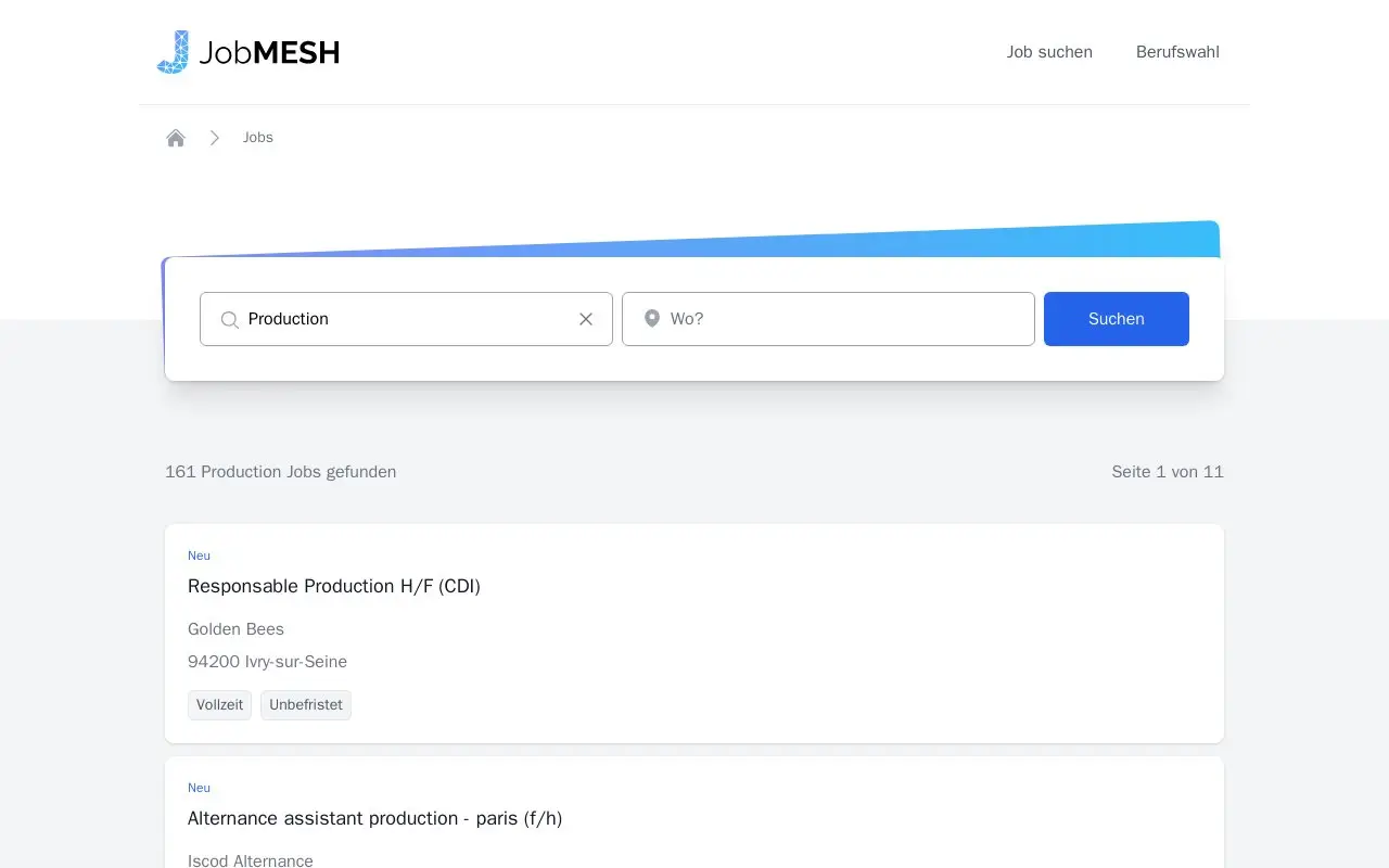 Landing page screenshot