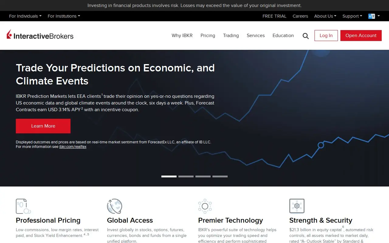 Landing page screenshot