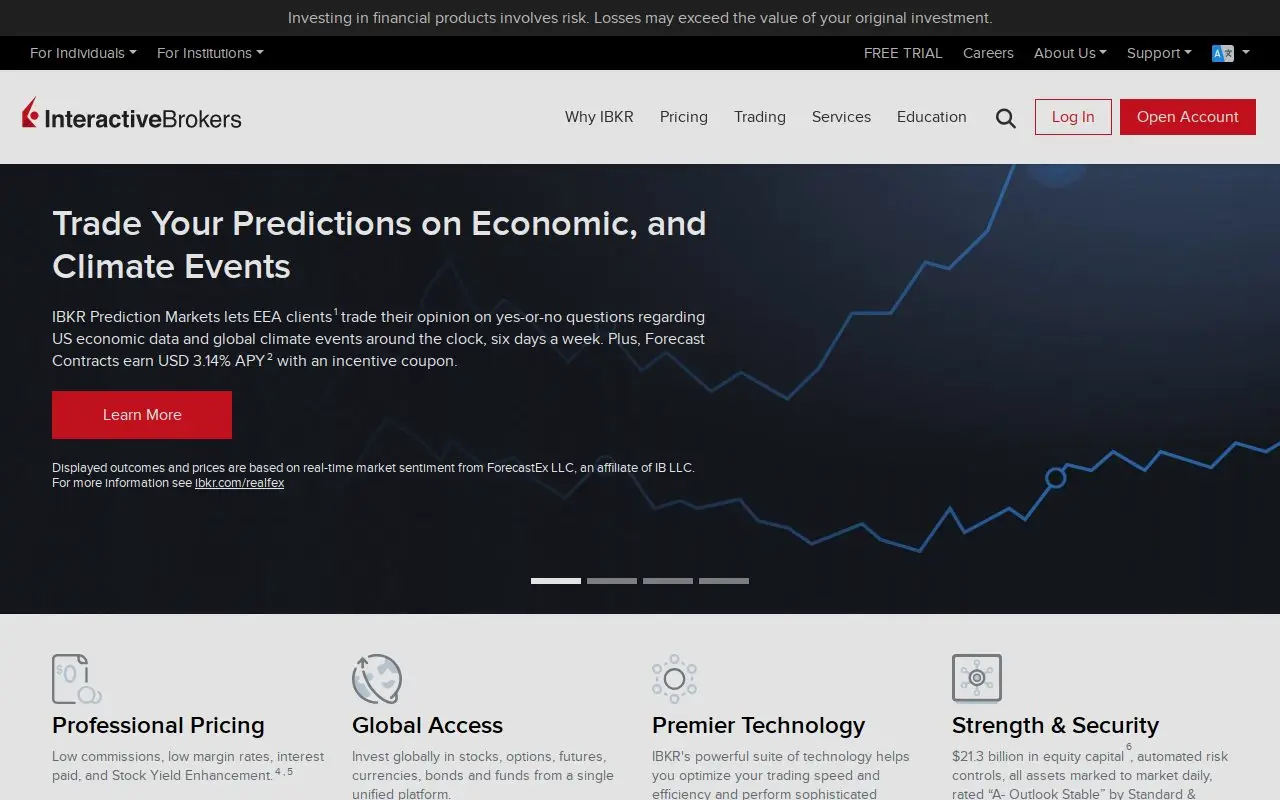 Landing page screenshot