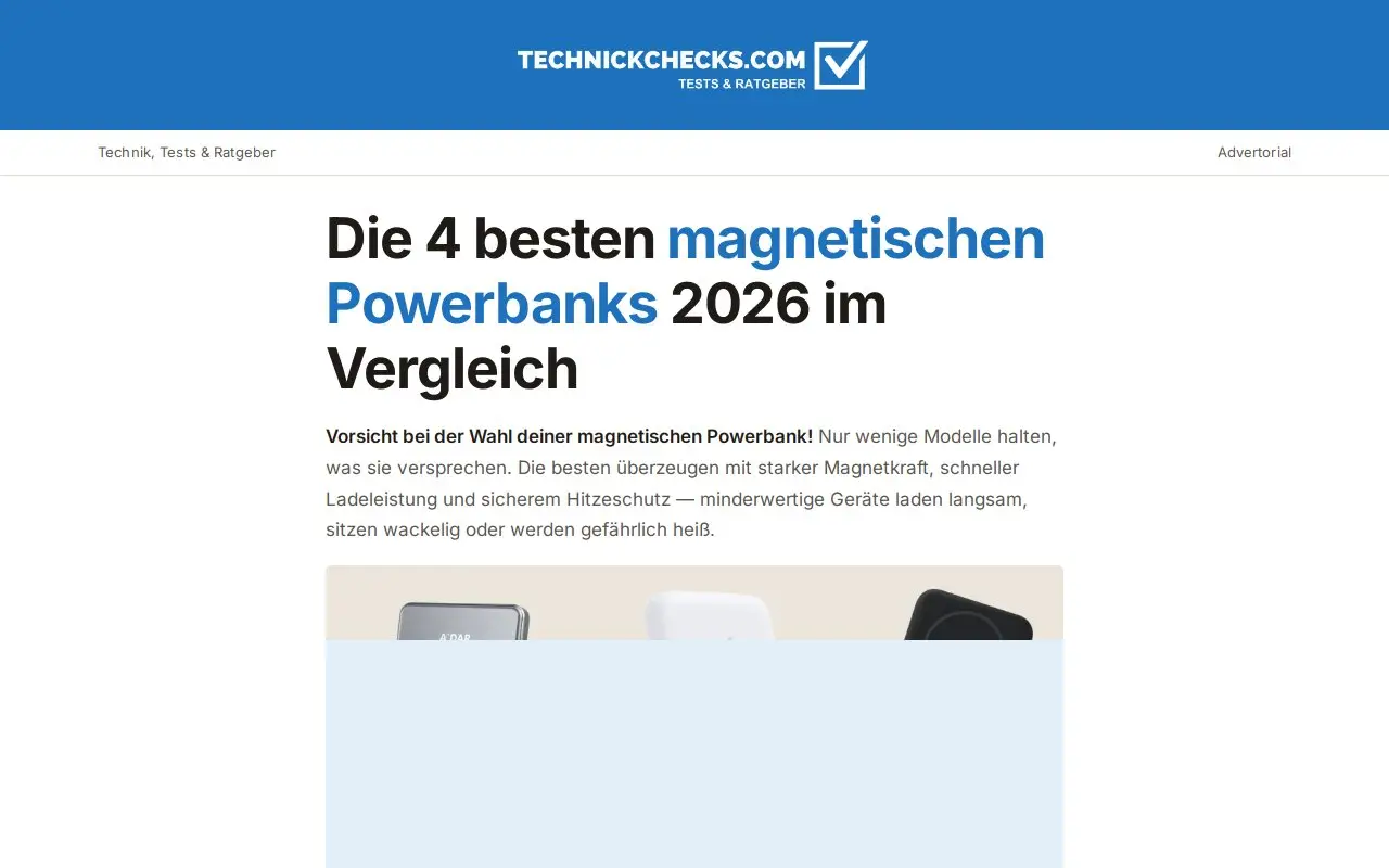 Landing page screenshot