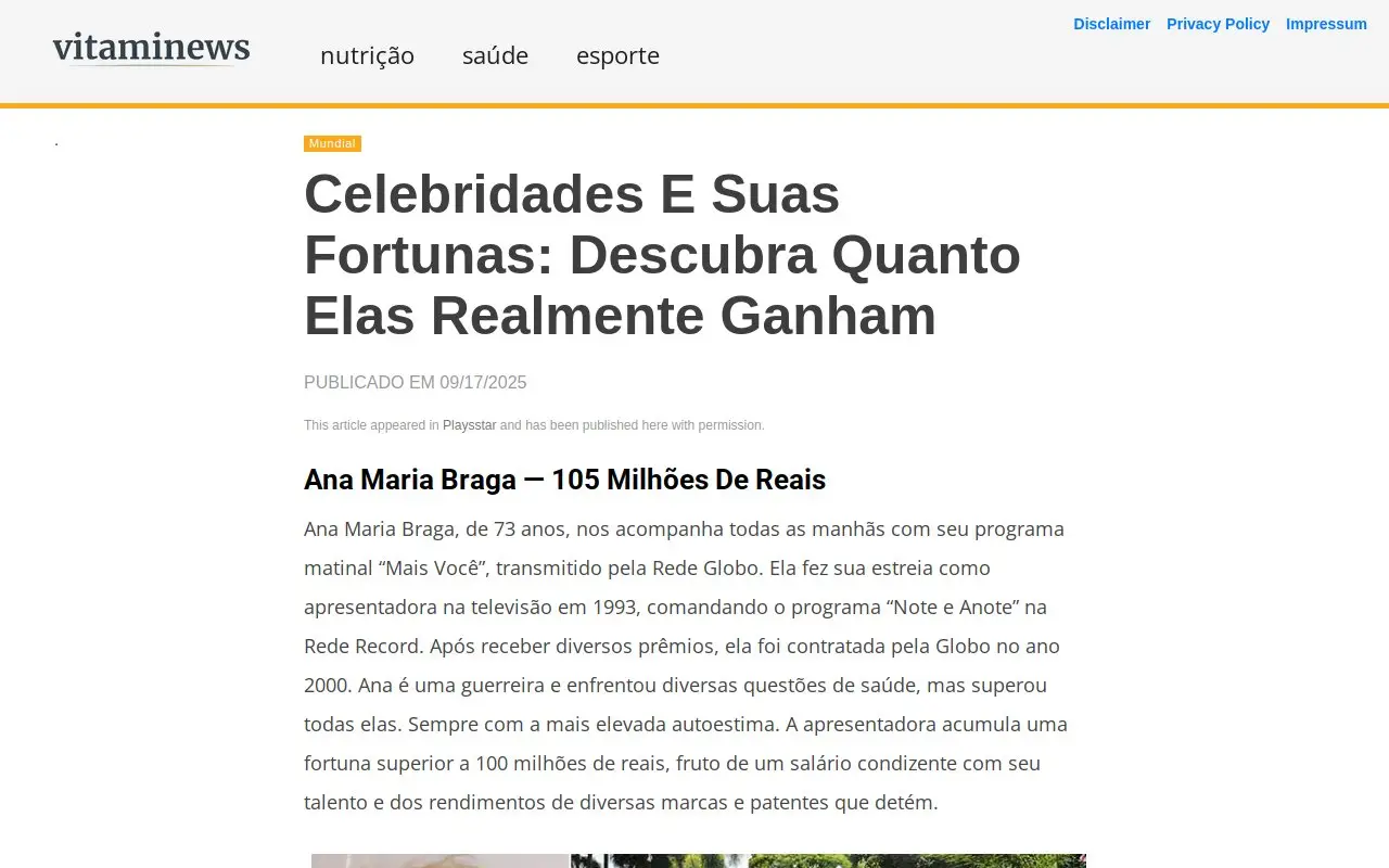 Landing page screenshot