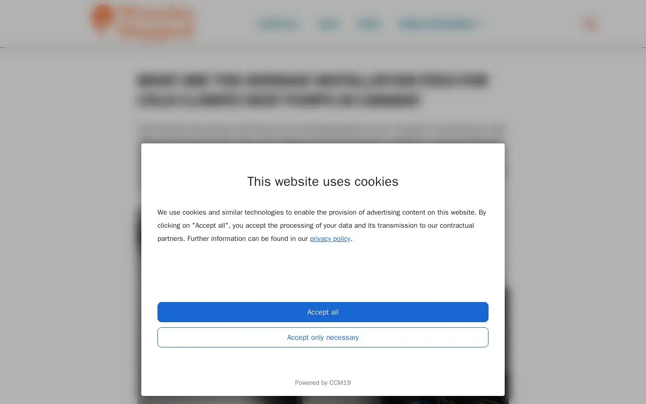 Landing page screenshot