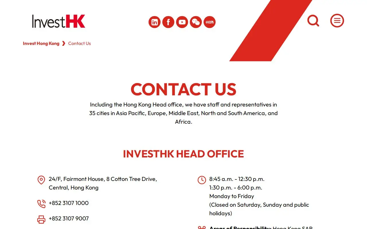 Landing page screenshot