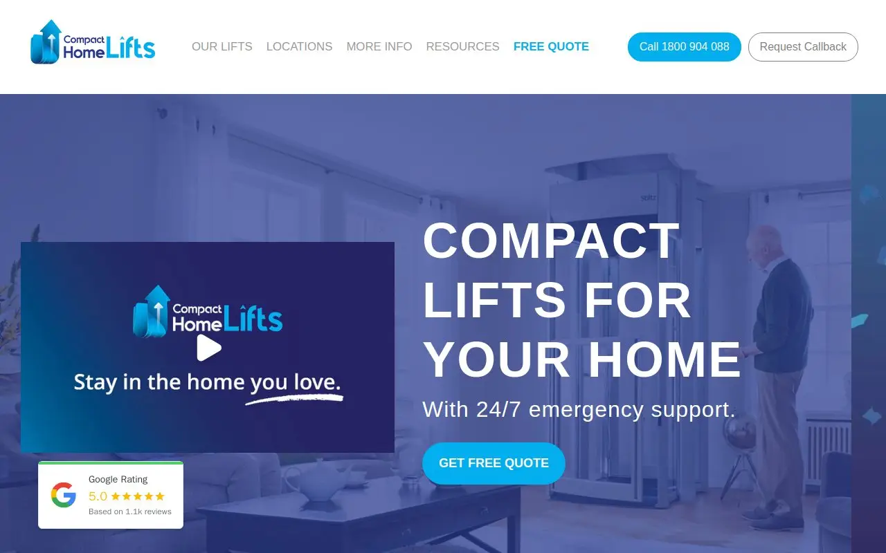 Landing page screenshot