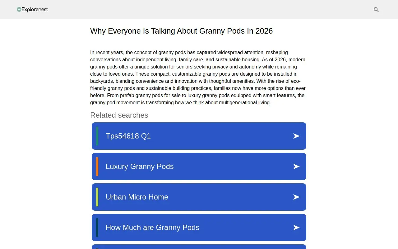 Landing page screenshot